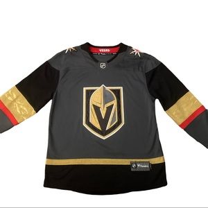 VEGAS GOLDEN KNIGHTS ADIDAS ADIZERO PRIMEGREEN AUTHENTIC GREY HOME JERSEY